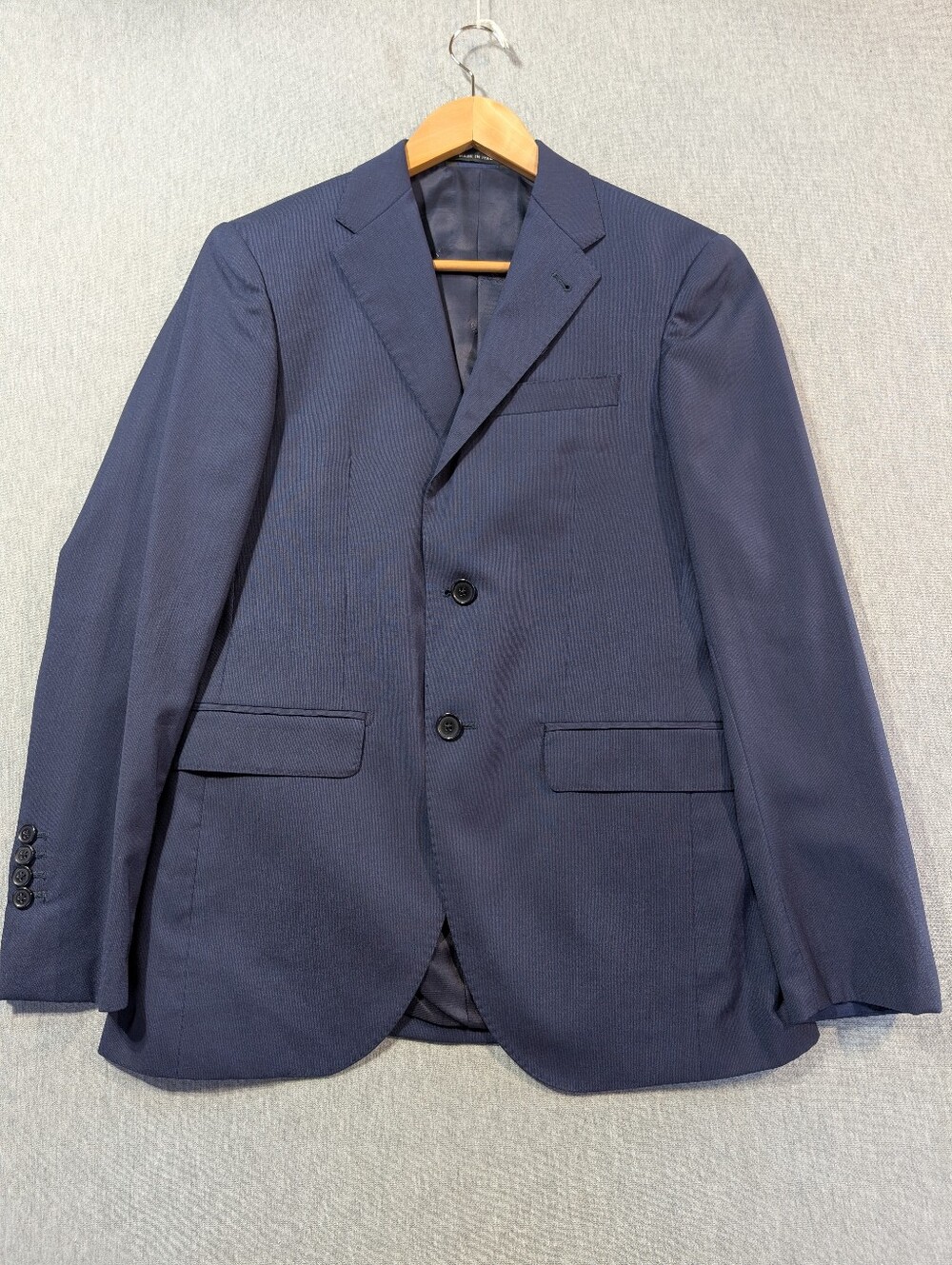 Stonehouse Wool Blazer Men's S-36 Blue Made In Italy Zignone
